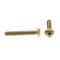 Prime-Line Machine Screw, Round, Phil/Sltd Comb Drive 1/4in-20 X 1-1/2in Solid Brass 50PK 9005490 - alternate 2